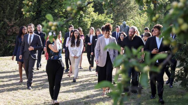 New members walking in the park