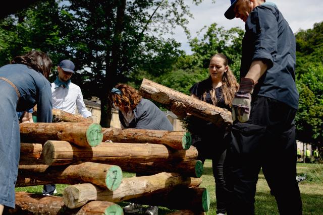 Wooden construction Team building summer event 2024